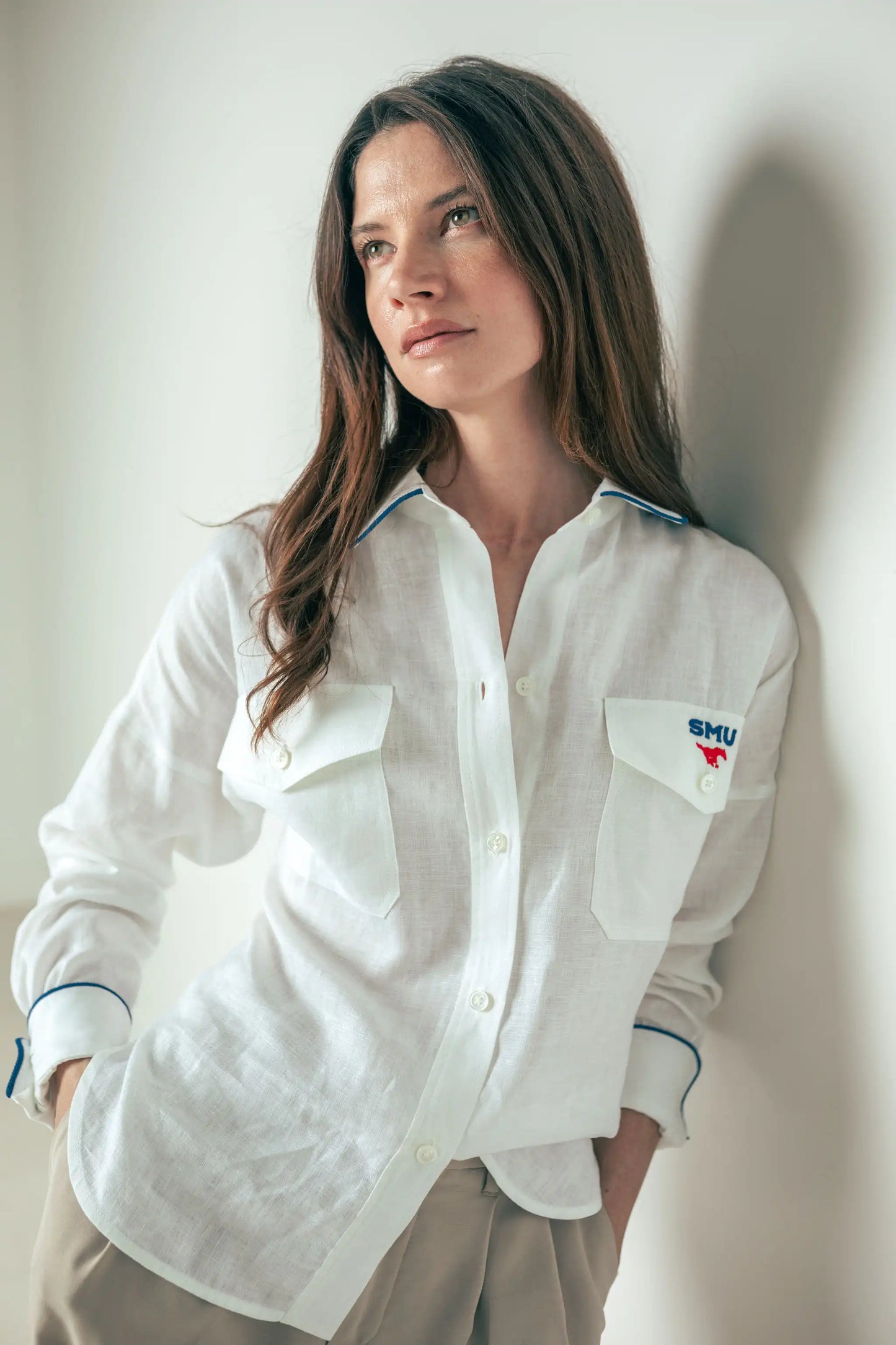 Linen Button-Down Blouse