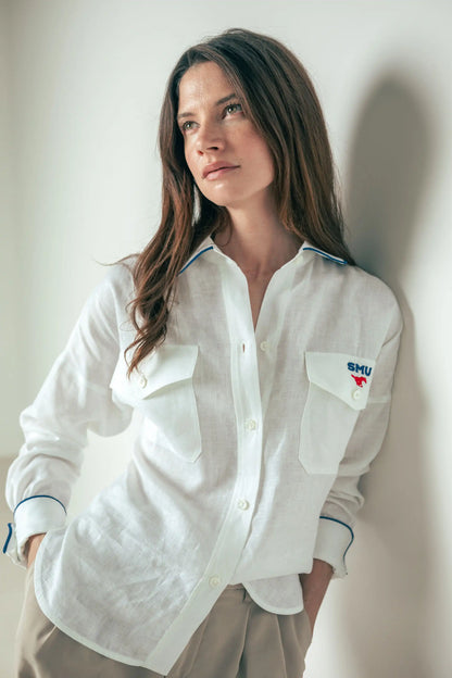 Linen Button-Down Blouse