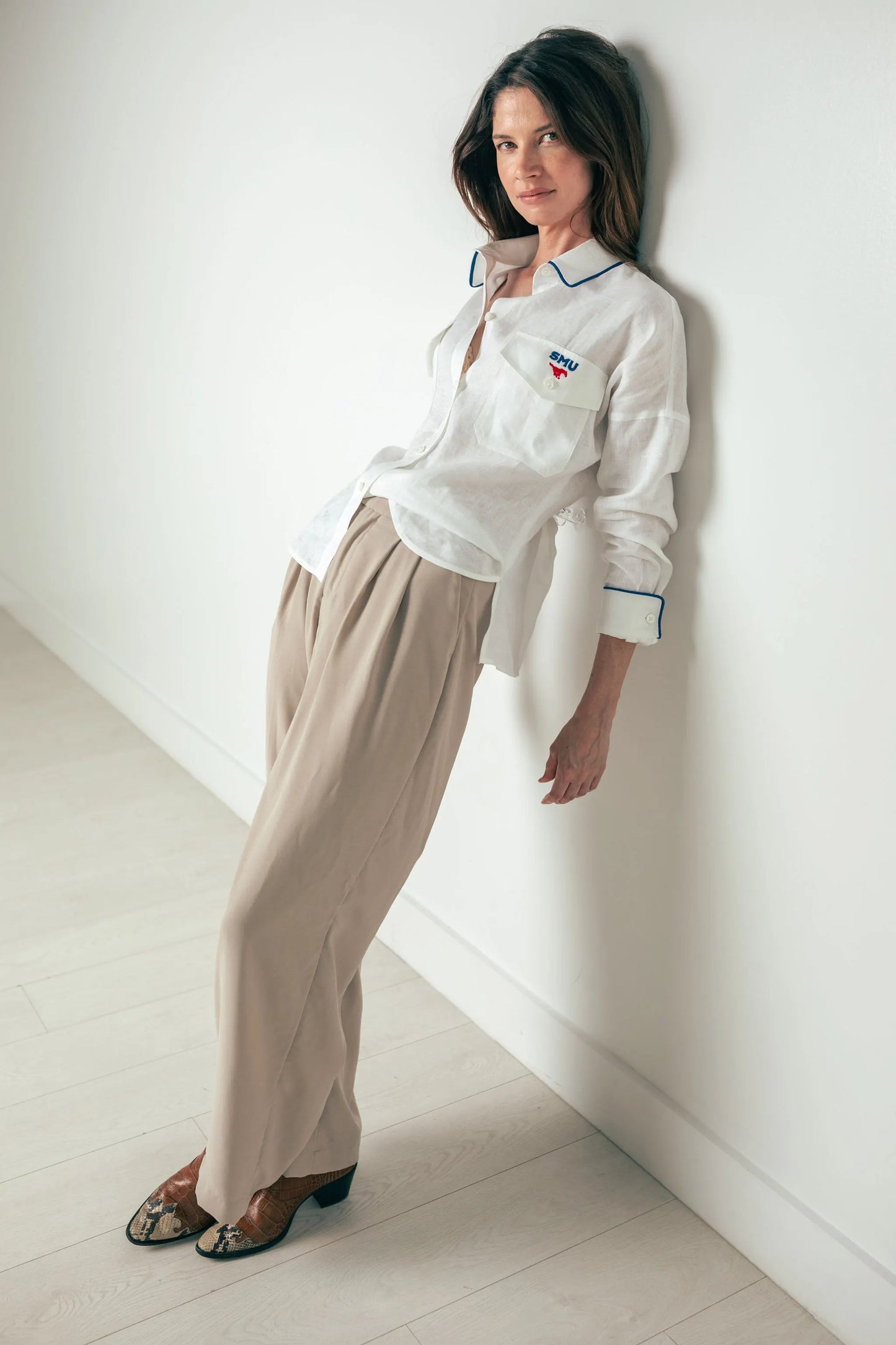 Linen Button-Down Blouse